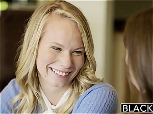 BLACKED 2 teen damsels Share a yam-sized bbc