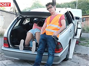 LETSDOEIT - teenager pummels old boy For Free Car Repair