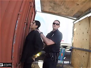 shag the Cops Latina doll caught deep-throating a cops manmeat